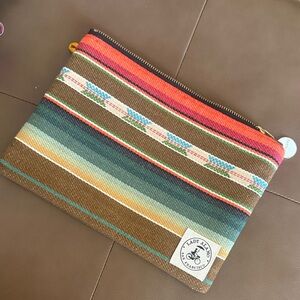 LADY ALAMO NWT Miss Zip zippered bag ~ Sunset stripe